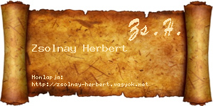 Zsolnay Herbert névjegykártya